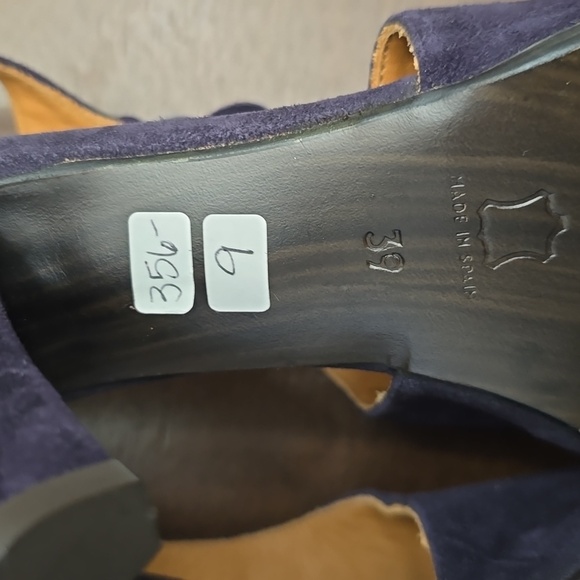 COCLICO Anthropologie Eur 39 / 9 Elegant Plum Purple Suede Women's Heels - Picture 8 of 9